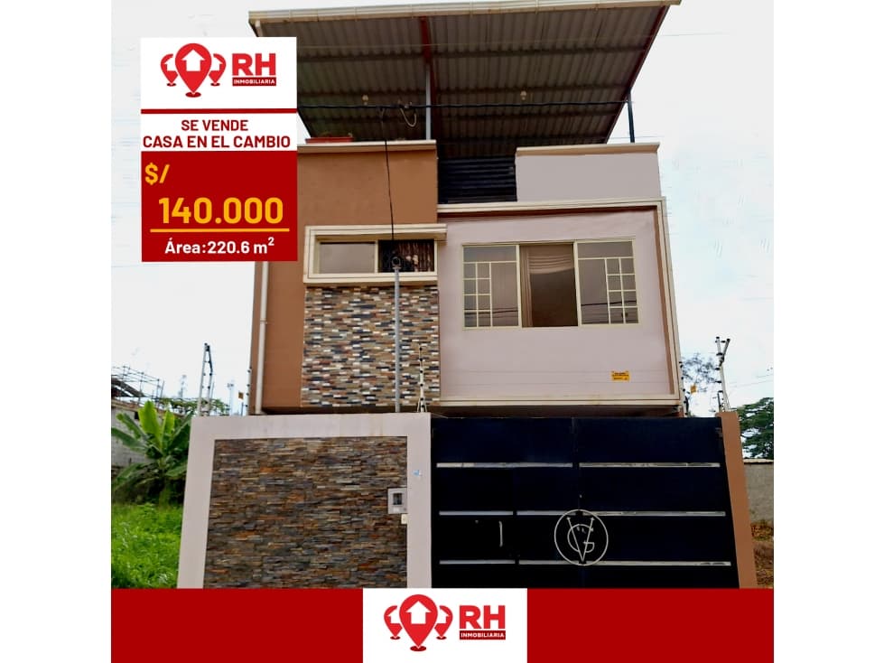 CASA EN VENTA EN LA PARROQUIA EL CAMBIO, MACHALA - 1