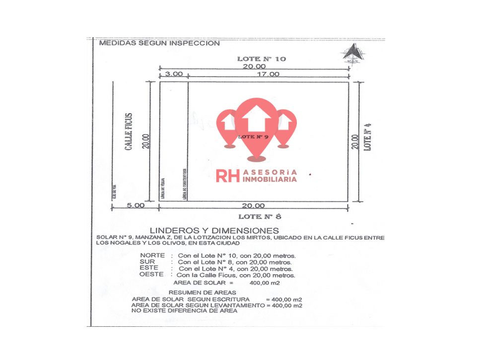 TERRENO EN VENTA EN LOTIZACION MIRTOS EN PASAJE #YE12 - 1