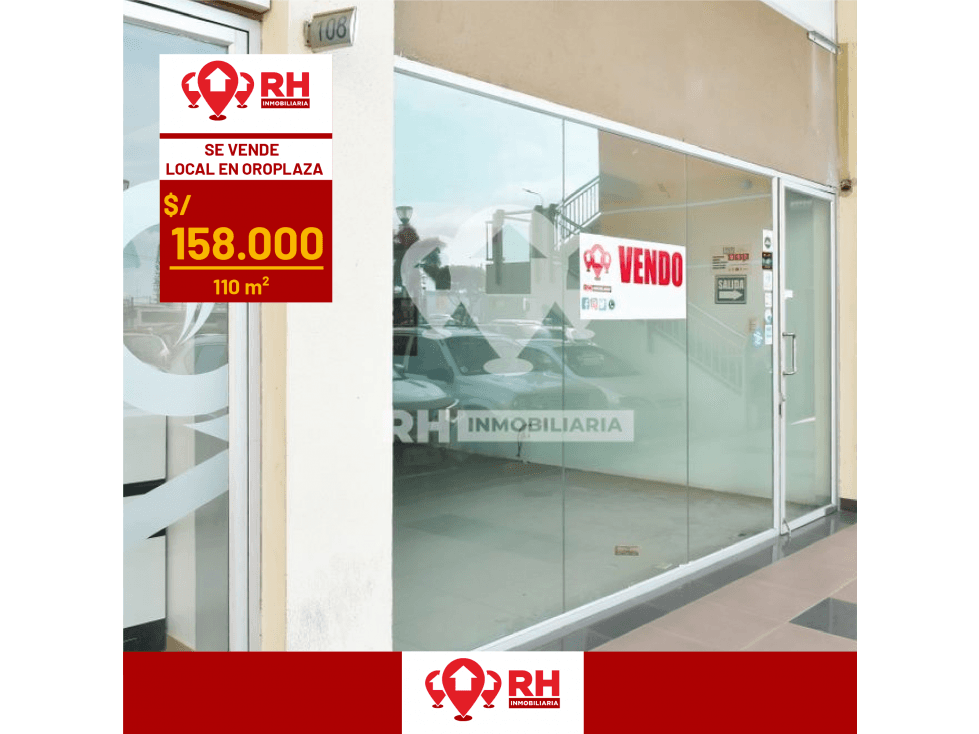 LOCAL COMERCIAL  CON MEZANINE EN VENTA EN OROPLAZA, MACHALA #LSMI1 - 1