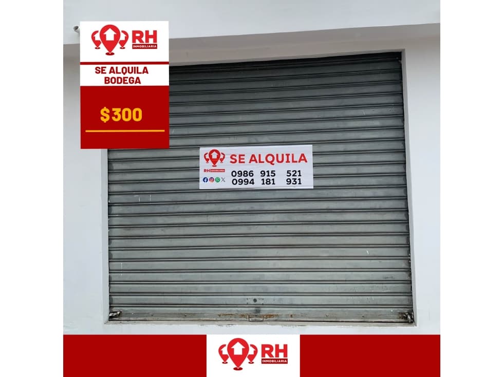 BODEGA EN ARRIENDO EN LA CALLE NAPOLEON MERA, MACHALA - 1