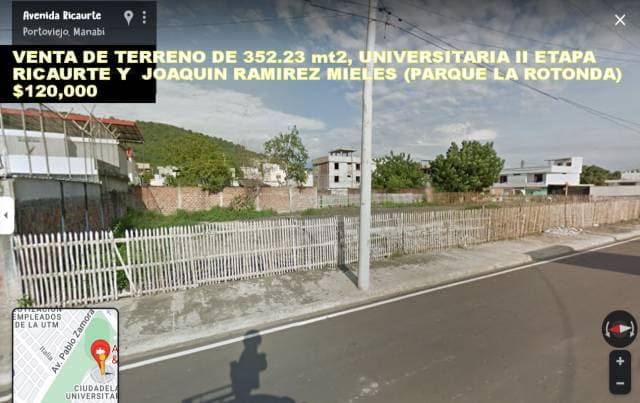 Se vende terreno de 352.23 mt2 en Portoviejo - 1