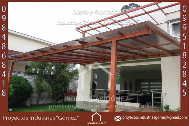 pergolas de madera policarbonato, pergola, Industrias Gomez, ecuador, quito, pichincha - 1