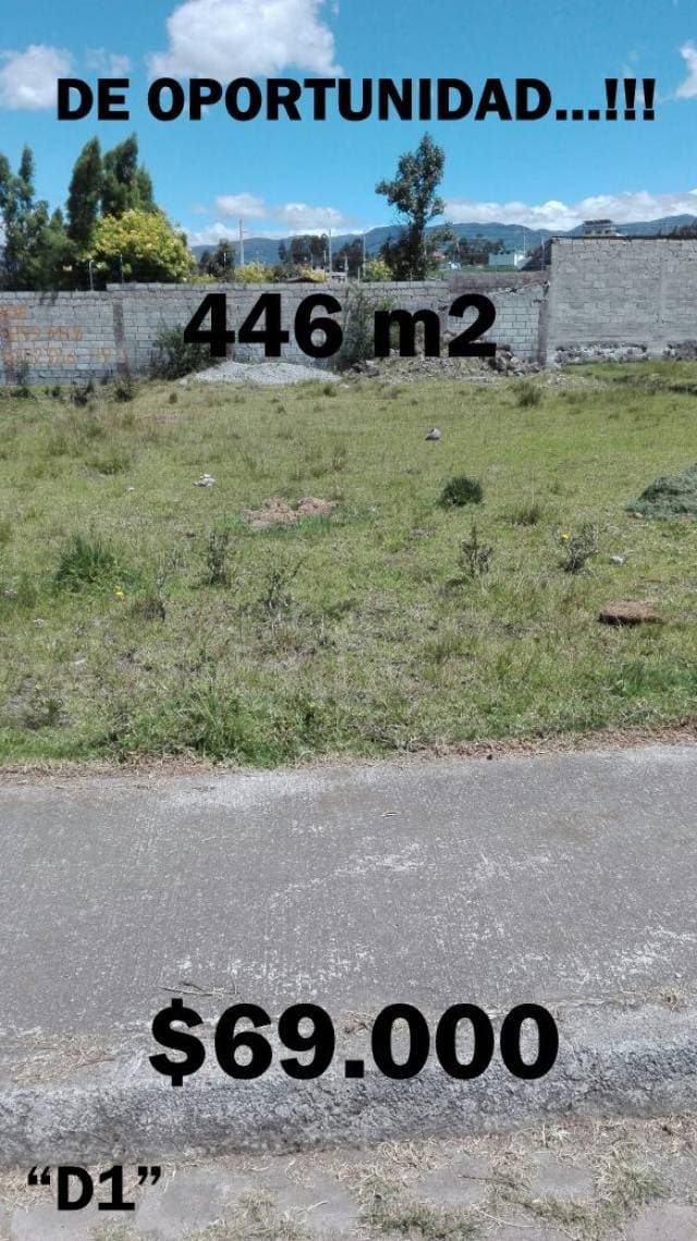 HERMOSO TERRENO EN 69.000 TOTALMENTE PLANO - 1
