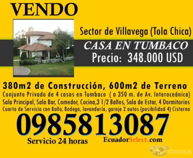 CASA DE VENTA EN TUMBACO SECTOR VILLAVEGA A DOS CUADRAS DE LA PRINCIPAL - 1