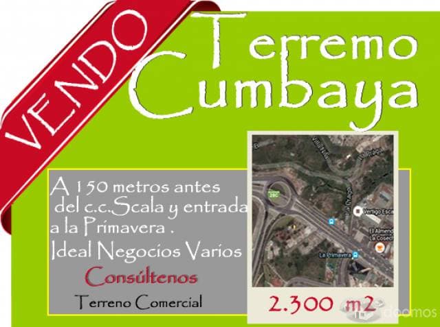 TERRENO COMERCIAL EN LA VIA PRINCIPAL EN CUMBAYA  0985813087 - 1