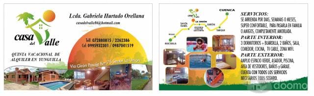 QUINTA VACACIONAL DE ALQUILER EN YUNGUILLA - 1