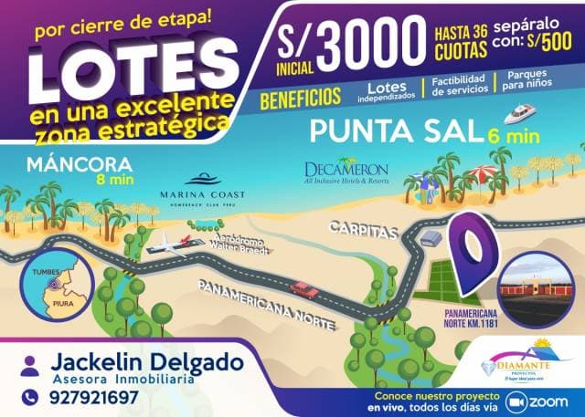 LOTES EN PUNTA SAL - TUMBES - 1