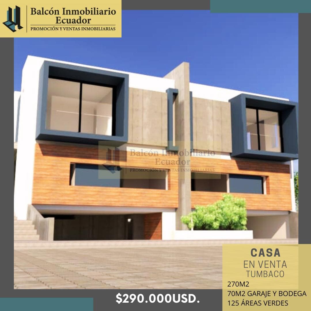 CASA DE VENTA EN CONJUNTO EXCLUSIVO EN TUMBACO - 1