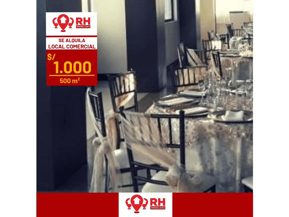 Salón de eventos, en alquiler, centro Machala 790 - 1
