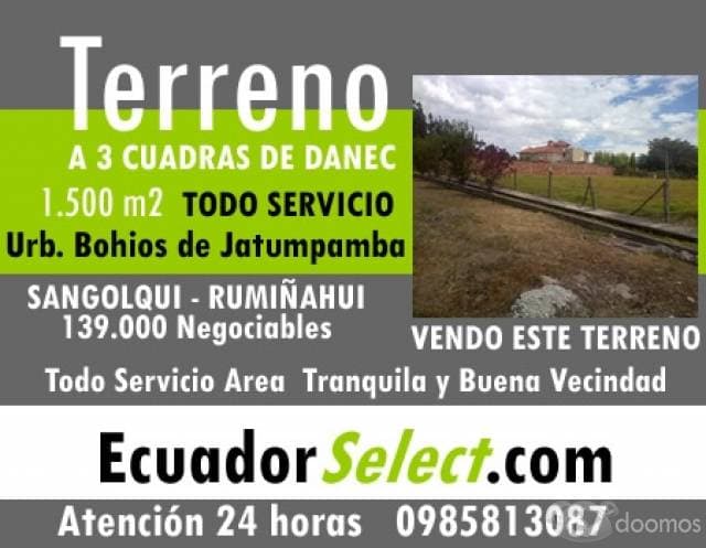 VENDO TERRENO (Urbanización Bohíos de Jatumpamba - Sangolquí) 0985813087 - 1